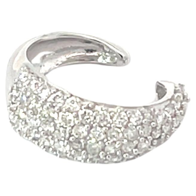 Diamond Pavé Ear Cuff in 18K White Gold