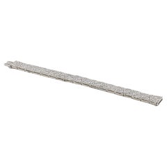 Diamond Pave Flat Gold Bracelet