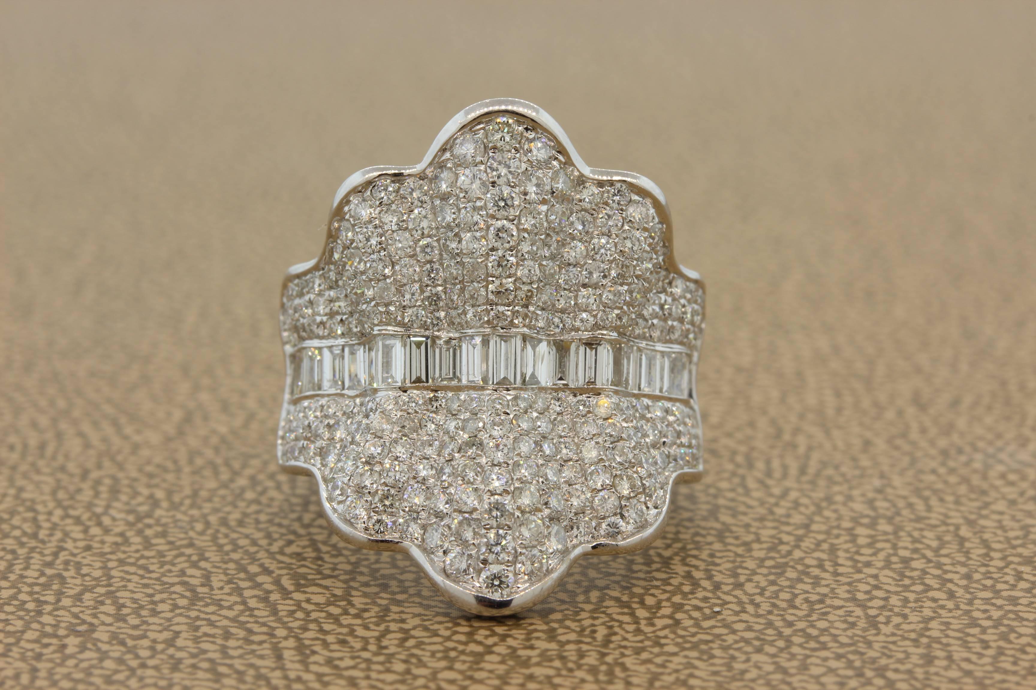 Diamond Pave Gold Ballerina Ring 1
