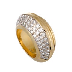 Diamond Pave Gold Bombe Band Ring