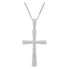 Diamond Pave Gold Cross Pendant