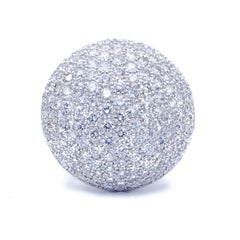 Diamond Pavé Gold Dome Ring