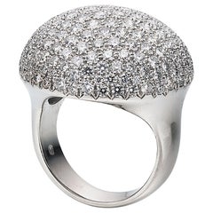 Diamond Pavé Gold Dome Ring