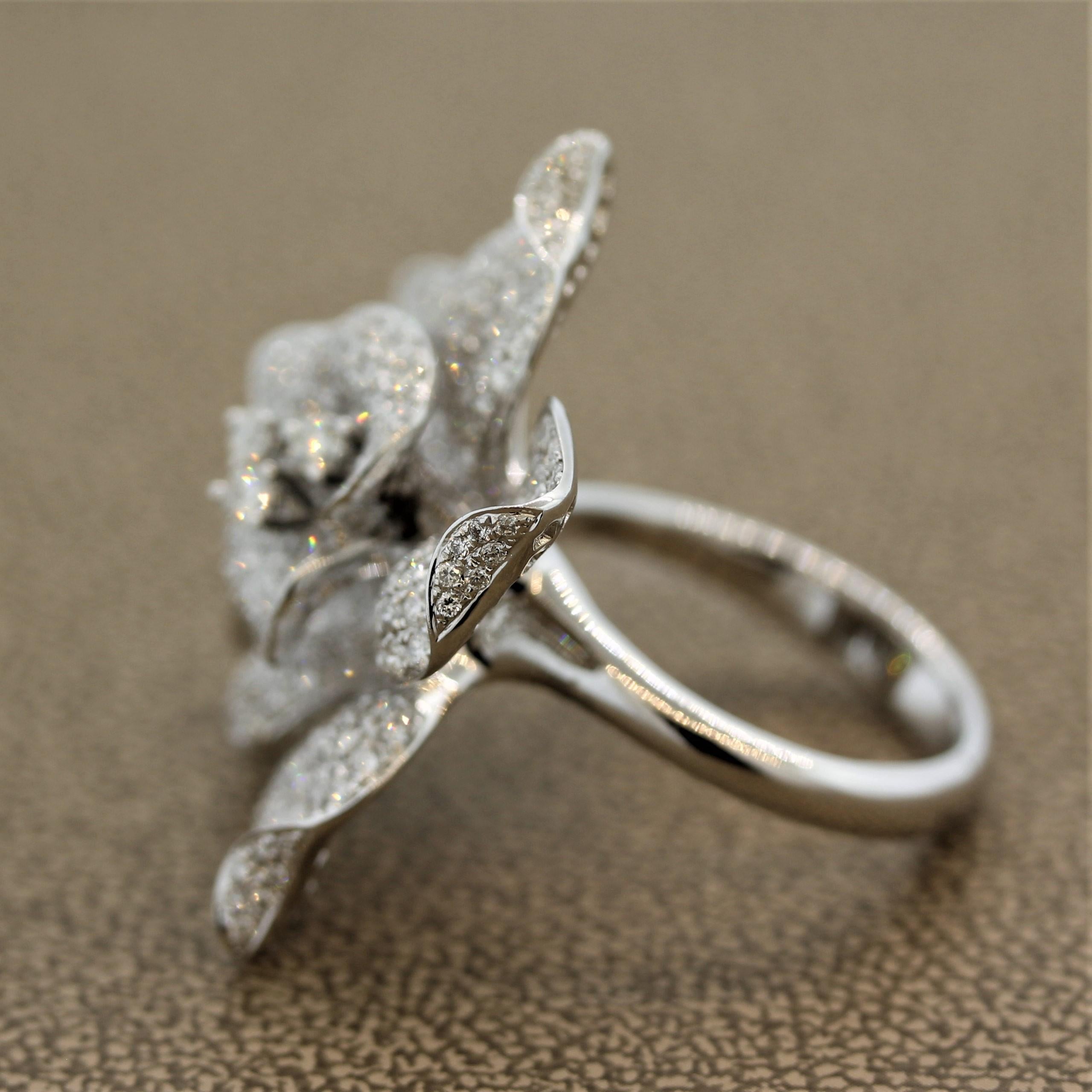 pave diamond cocktail ring