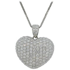 Diamond Pave Gold Heart Pendant