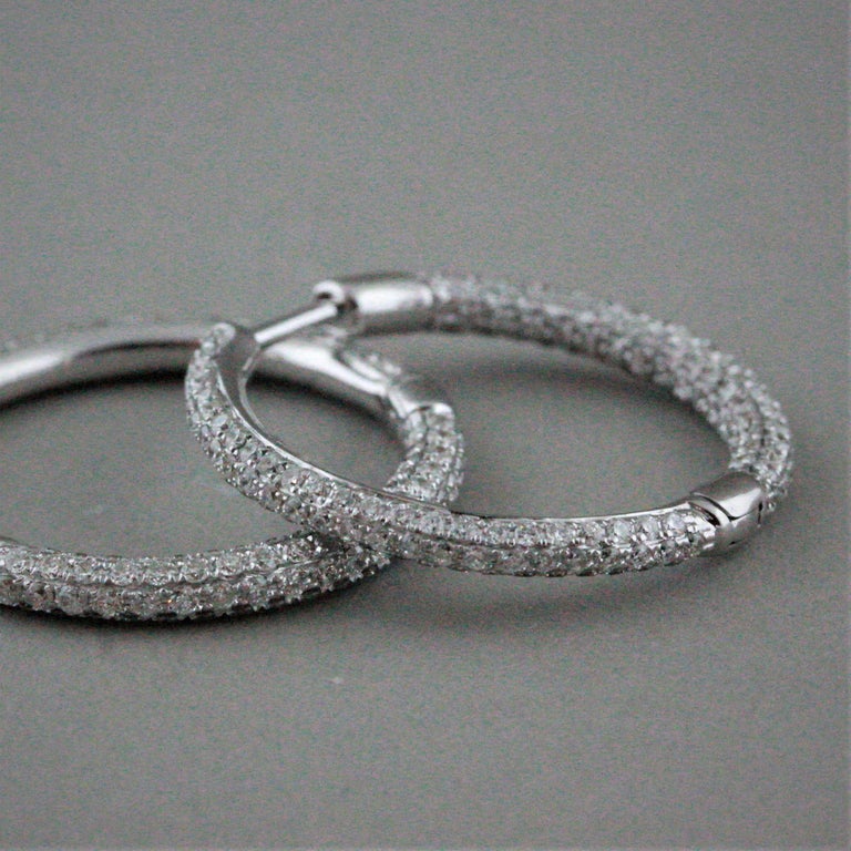 Leopard Head Pavé Hoop Earrings – Gold main image 0