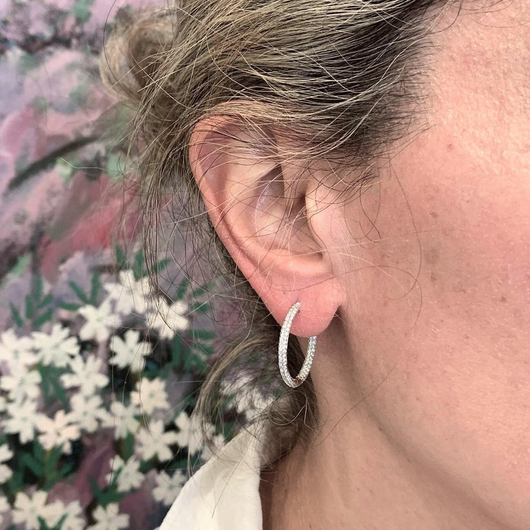Leopard Head Pavé Hoop Earrings – Gold main image 1
