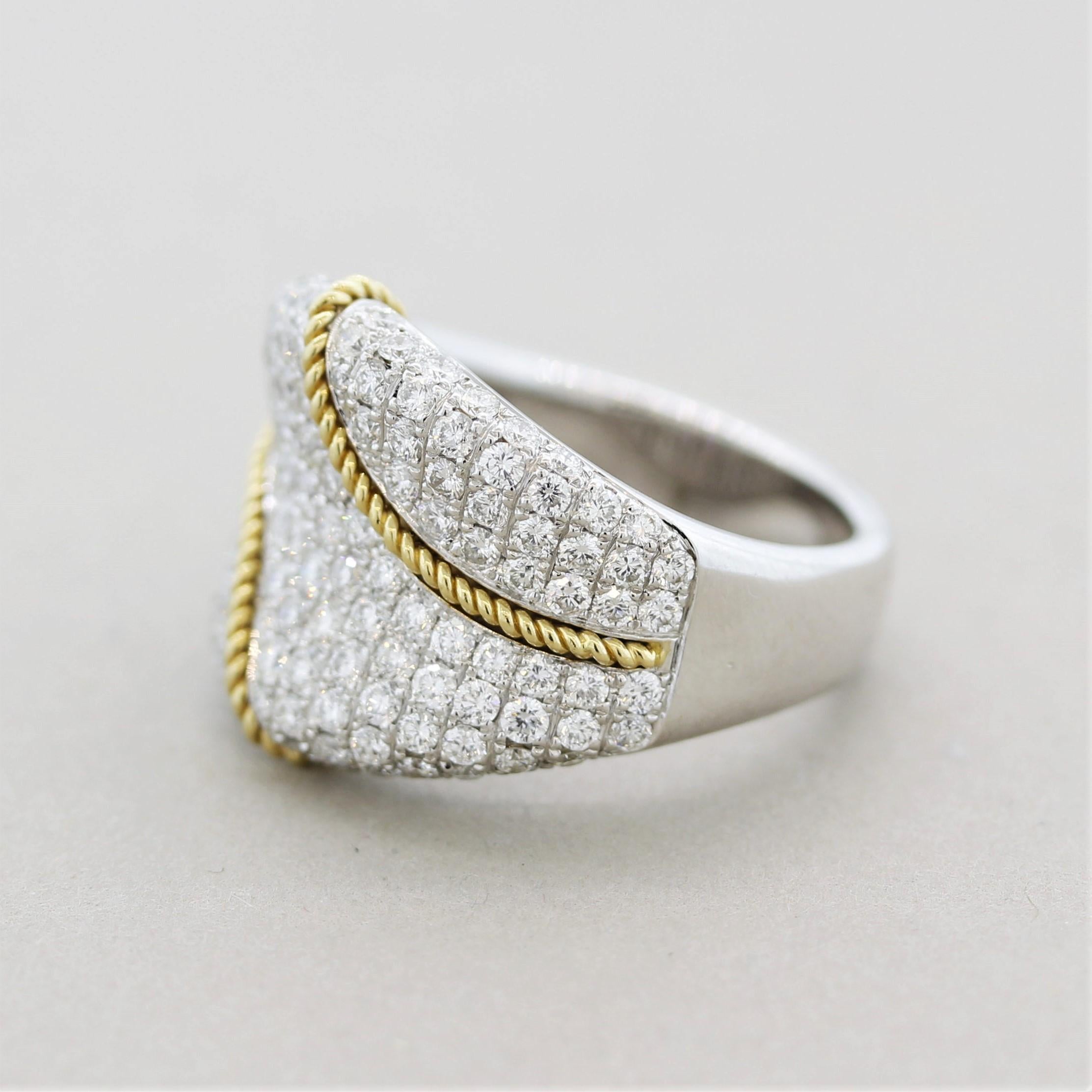 diamond ribbon ring