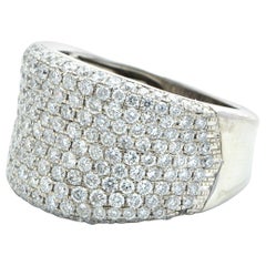 Bracelet demi-anneau serti de diamants en or blanc 14 carats