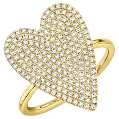 Diamond Pave Heart Ring