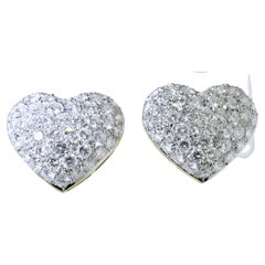 Diamond Pave Heart Shaped Earrings