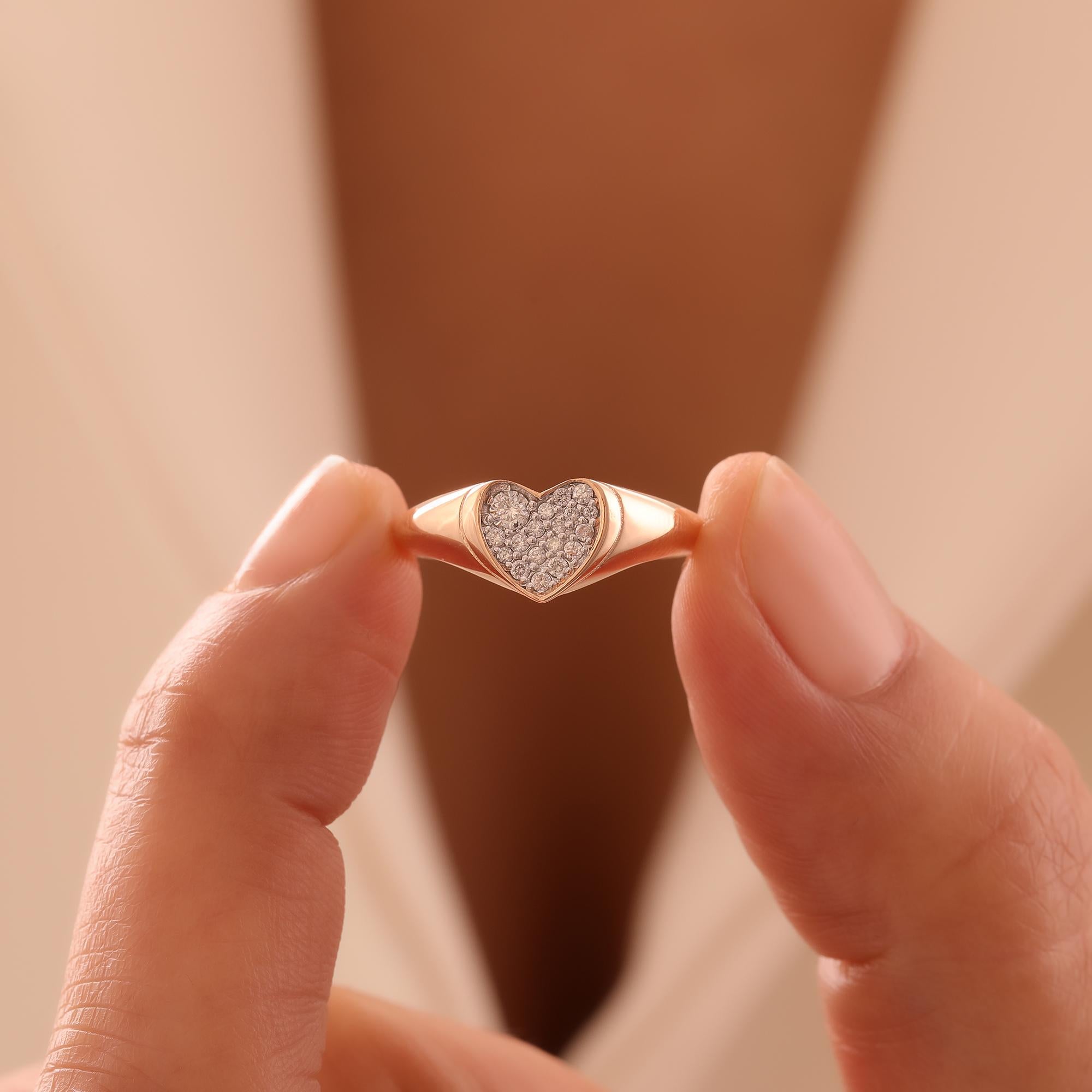 in vendita:  Anello con cuore con pavé di diamanti 2