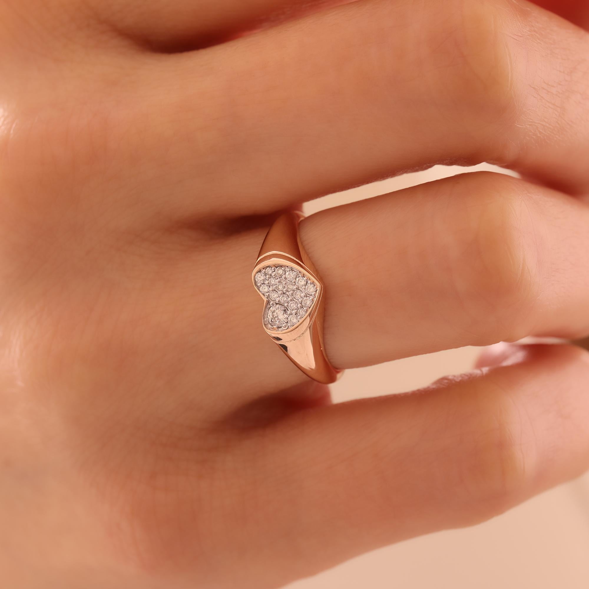 in vendita:  Anello con cuore con pavé di diamanti 5
