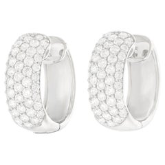 Diamond Pave Hoop Earrings