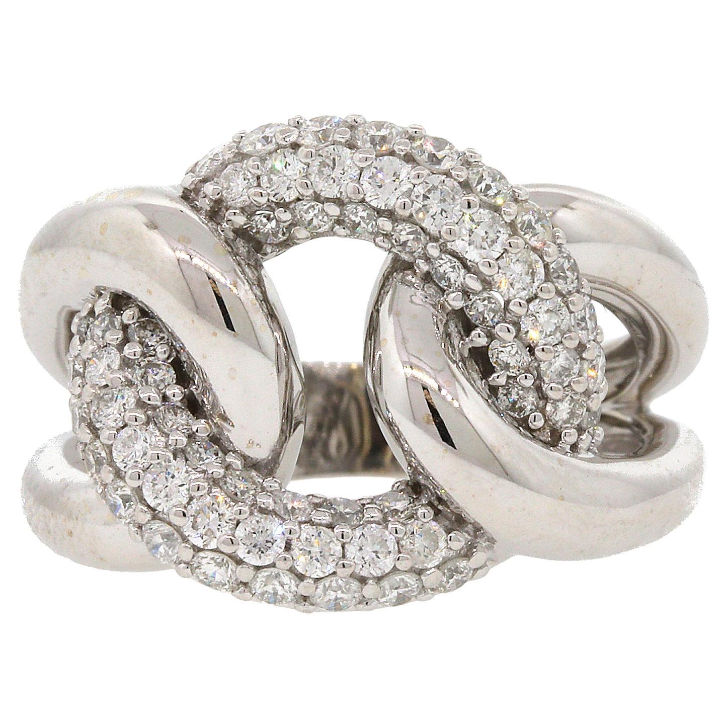 Diamond Pave Knot Ring For Sale