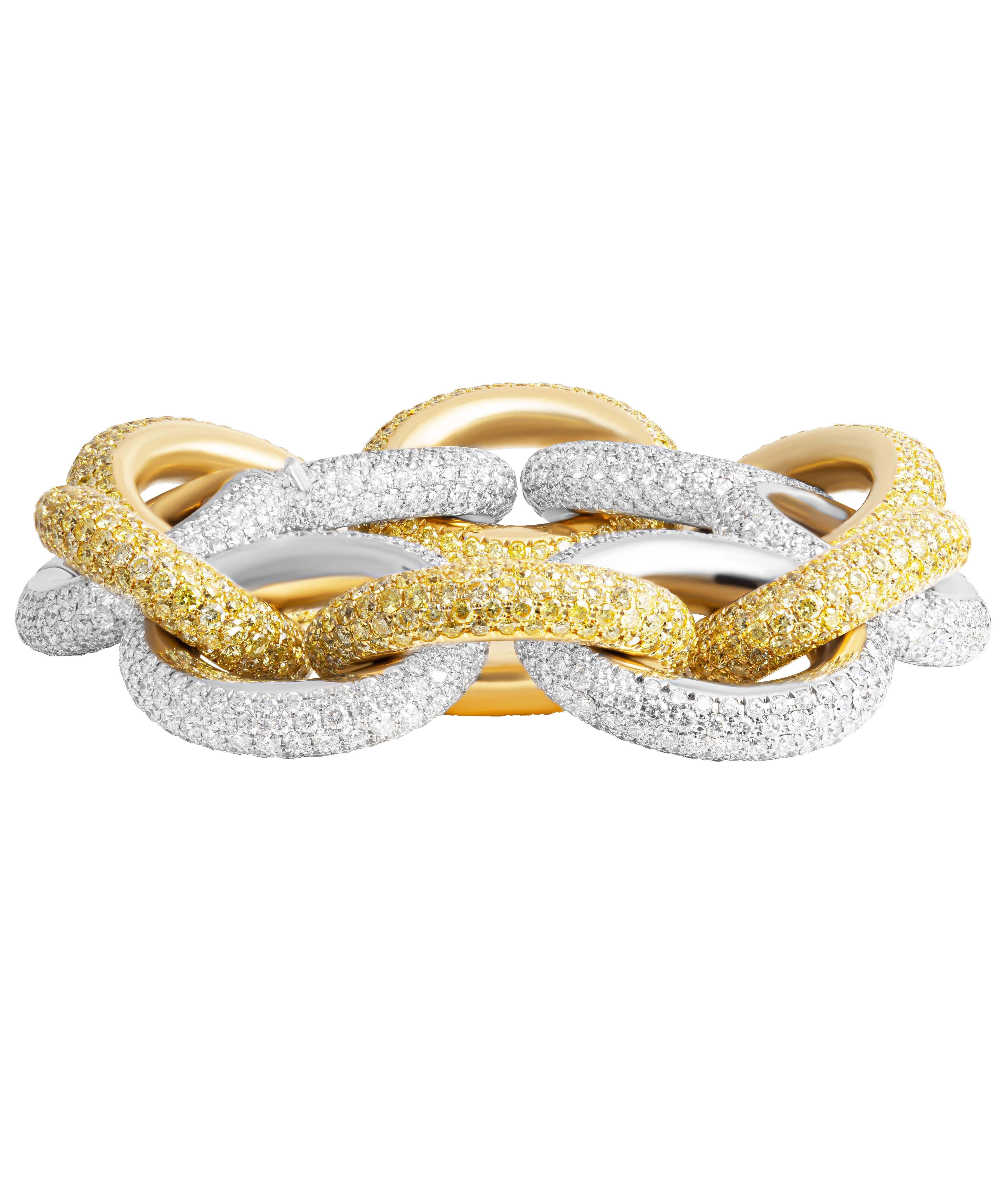 Diamant Pave Link Armband im Zustand „Neu“ im Angebot in New York, NY