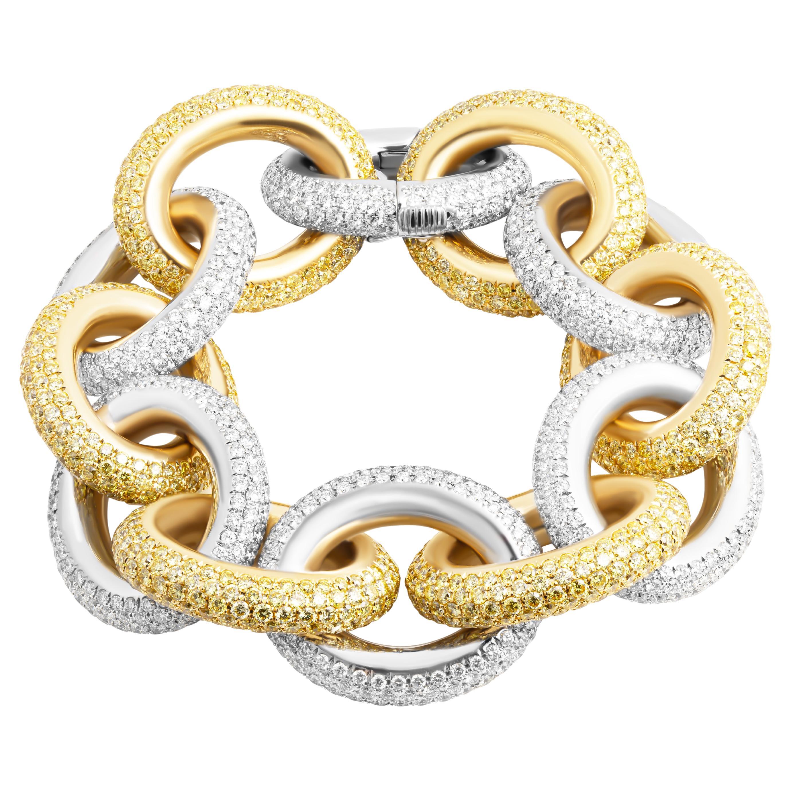 Diamant Pave Link Armband im Angebot