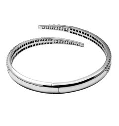 Diamond Pave Overlap Bangle Bracelet
