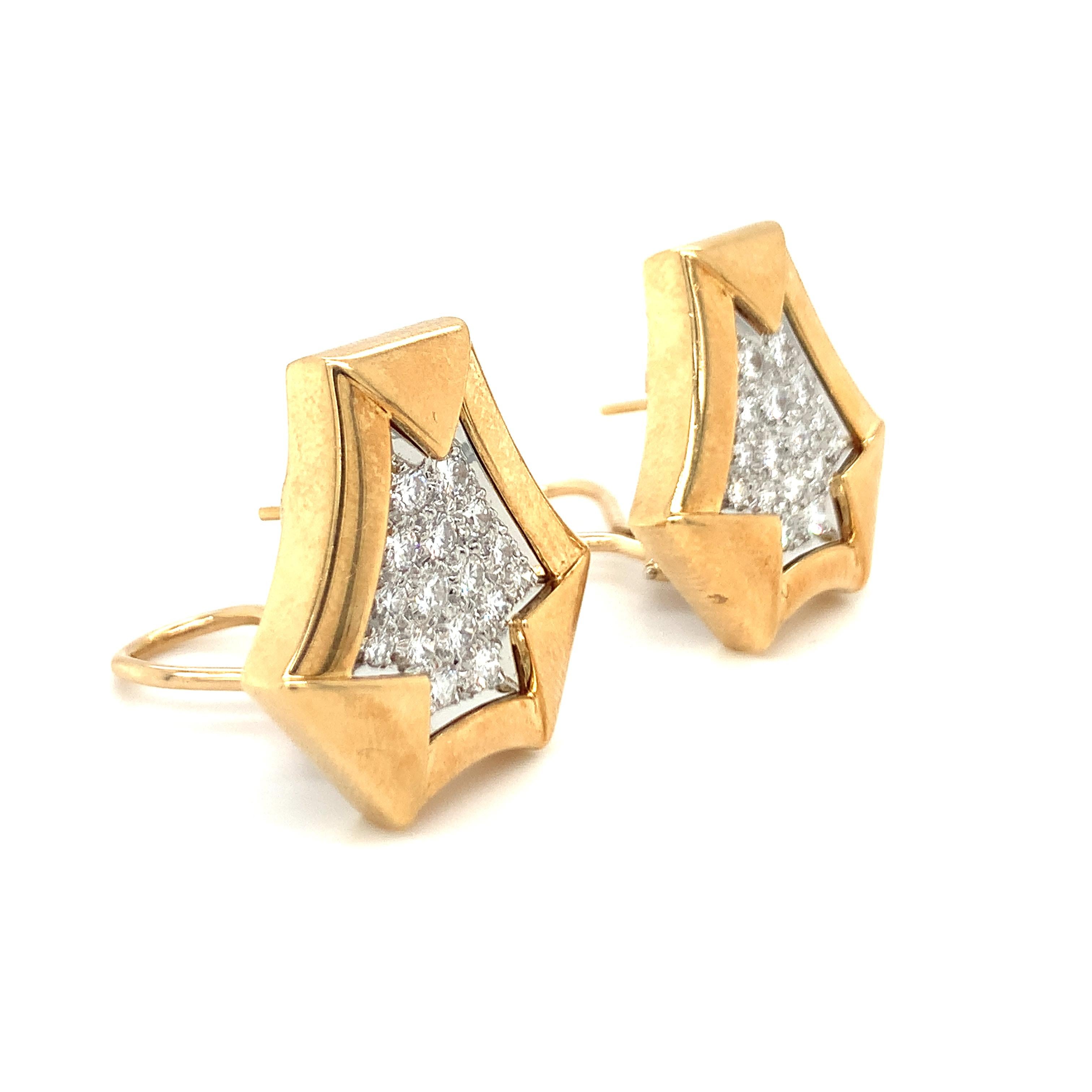 earrings gold 18k for sale