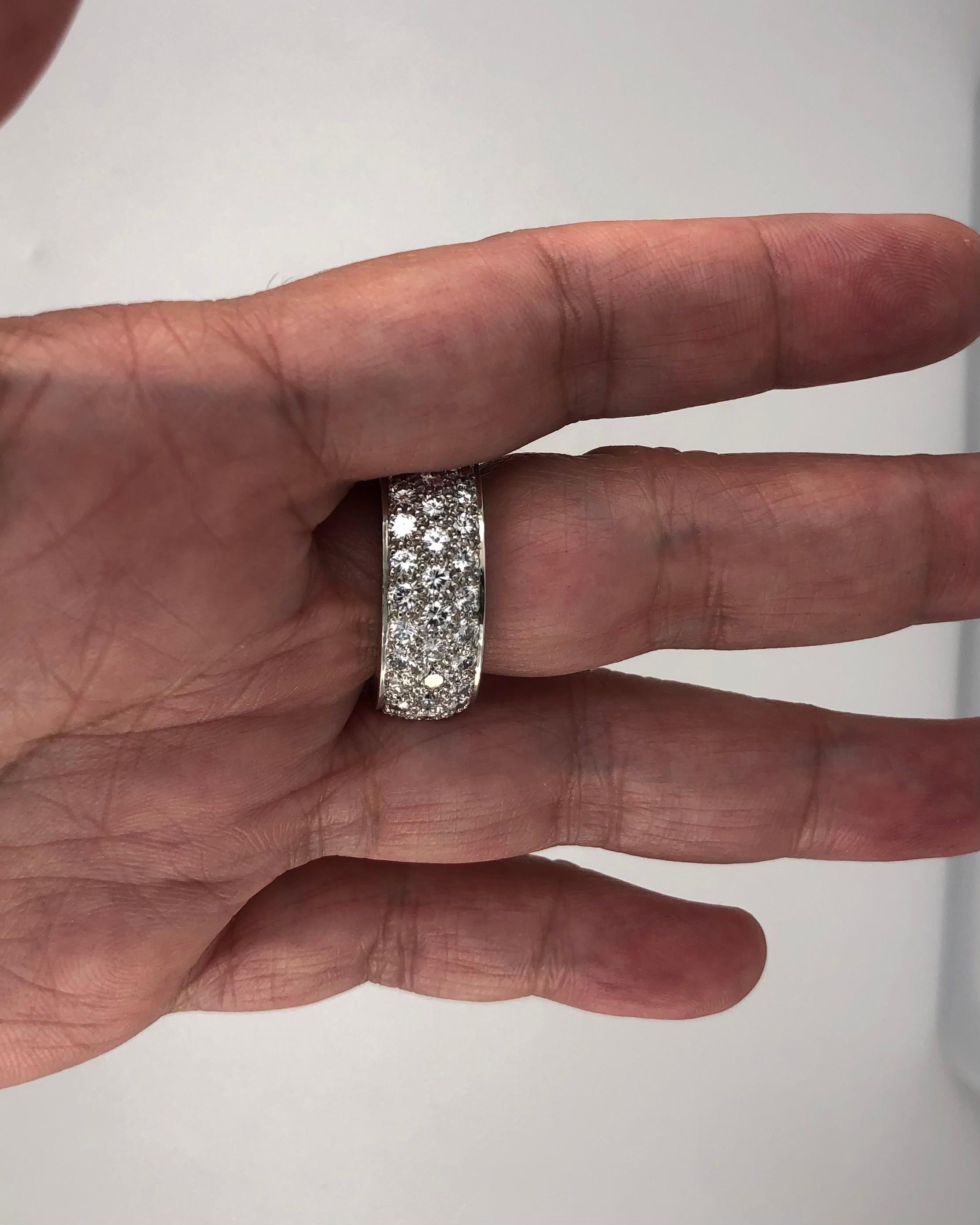 Diamant-Pavé-Ring, 18K für Damen oder Herren
