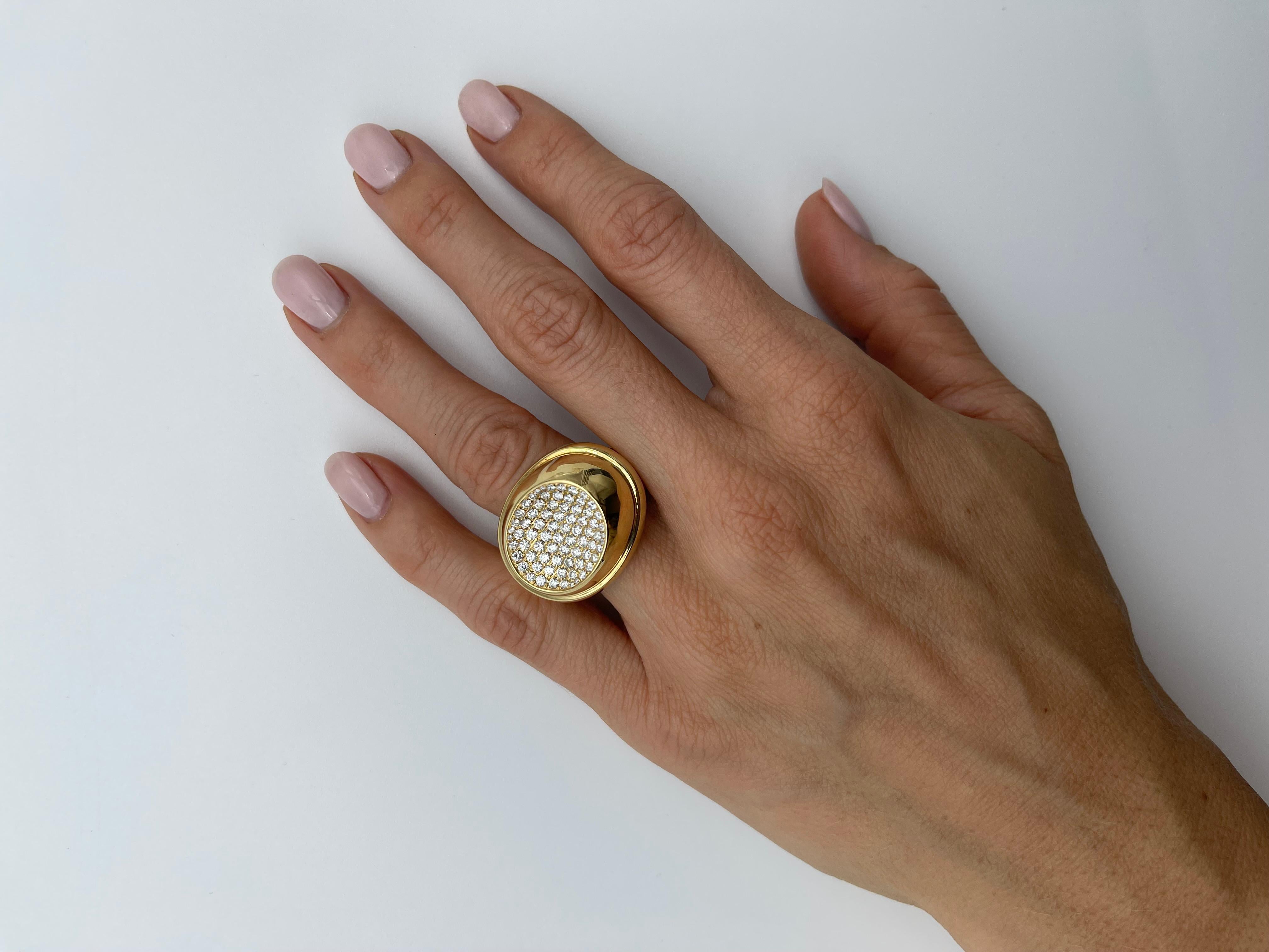 Diamant-Pflaster-Ring aus 18k Gelbgold, 1,94 Karat insgesamt im Angebot 5
