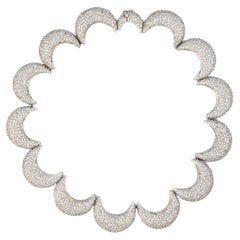 Diamond Pavé Scalloped Collar Necklace