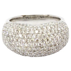 Diamond Pave Set 18ct White Gold Dress Ring