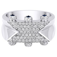 Diamant-Ring mit Pave Shreiff 0,75 Karat Diamant