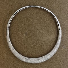 Diamond Pave White Gold Collar Necklace
