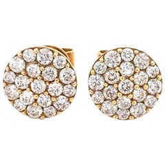 Diamond Pavee/Cluster Stud Earrings