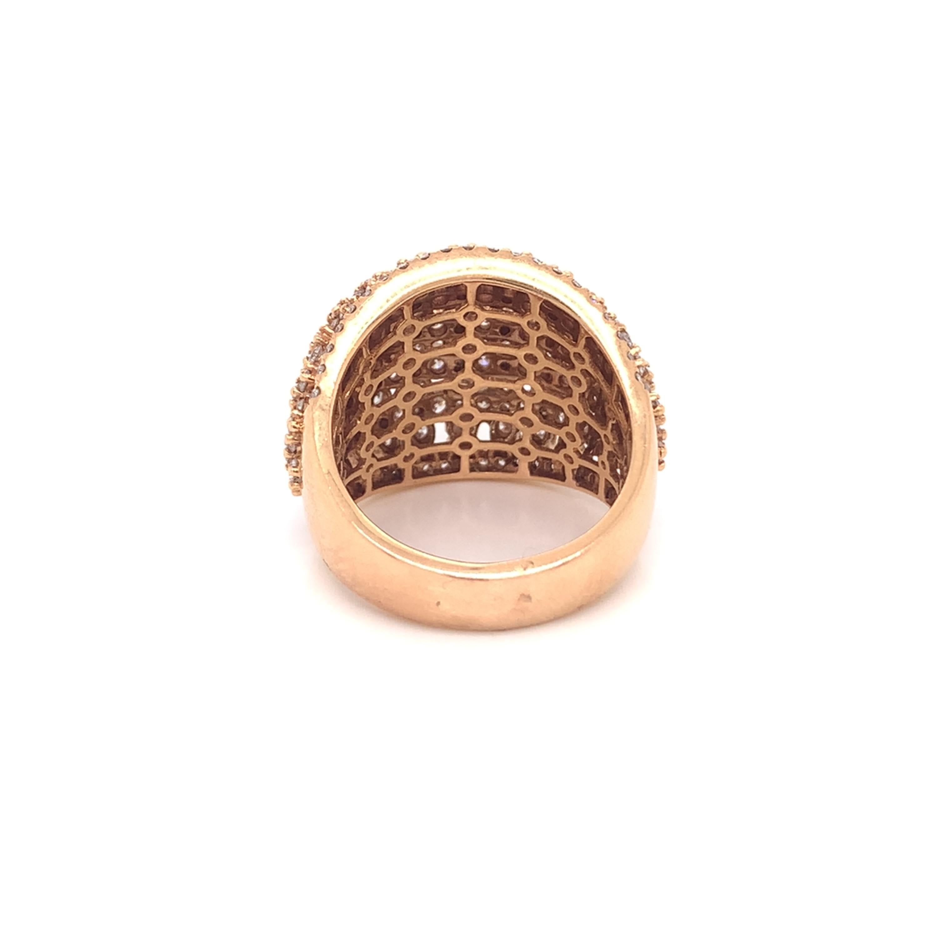 Contemporary Diamond Pavee Cocktail Ring