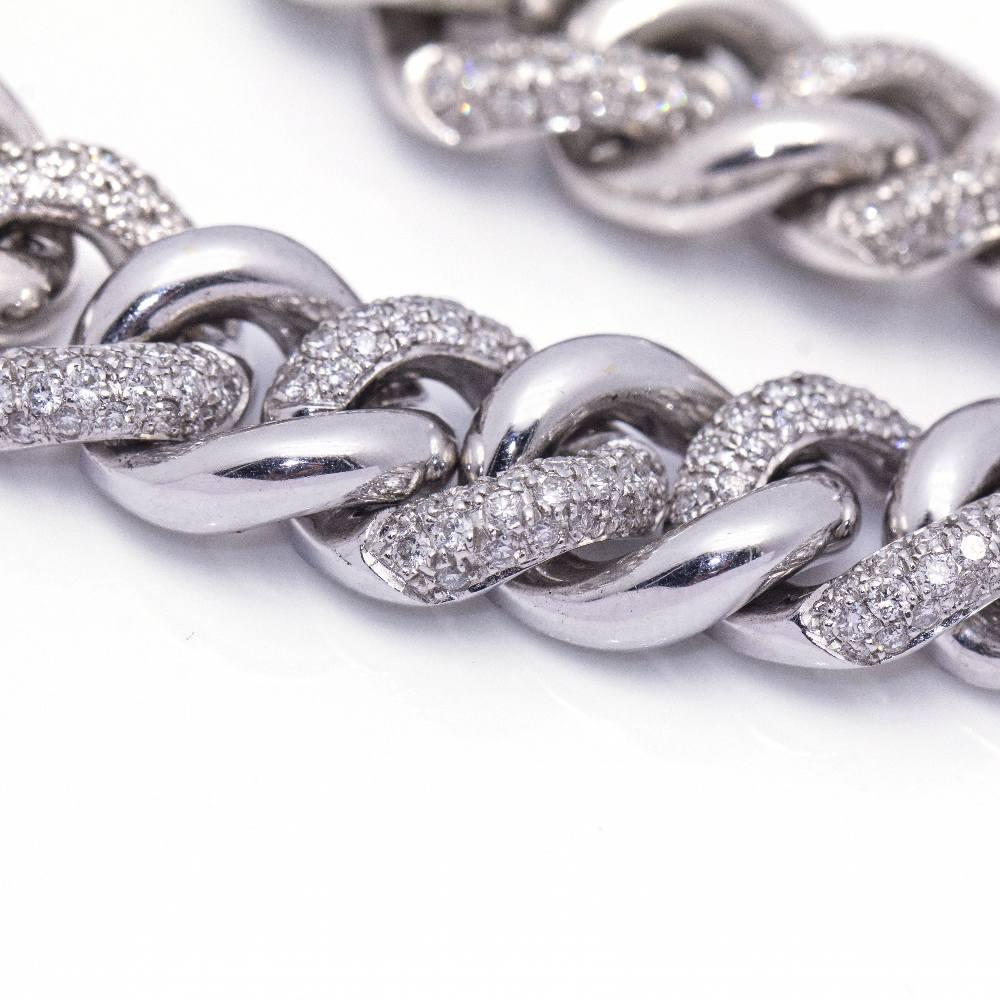Bracelet à maillons pavés de diamants Pour femmes en vente