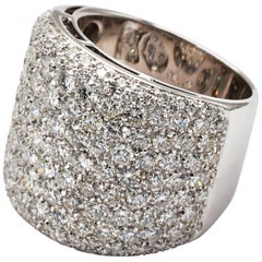 Gilberto Cassola Diamond Paveè White Gold Ring Made in Italy