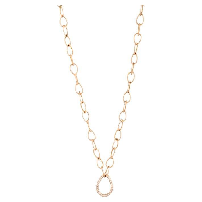 Diamond Pear Chain Necklace by Joanna Achkar For Sale