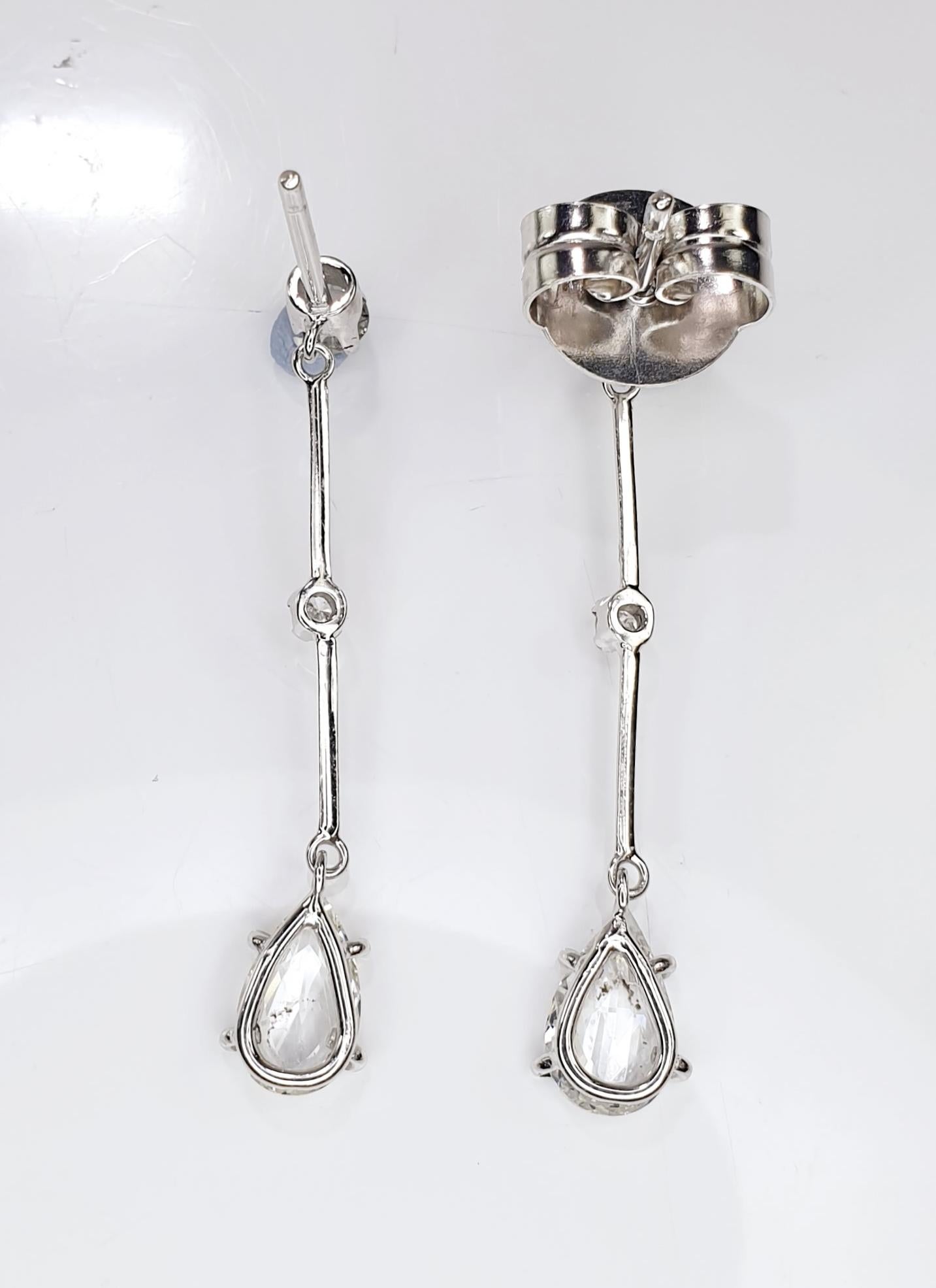 There are no rules when it comes to jewellery! 
Crafted from 18kt white gold, these romantic, pure simple line diamond pear drop earrings   can be used all day long. 
Let them stop and stare!

READY TO SHIP
*Shipment of this piece is not affected by