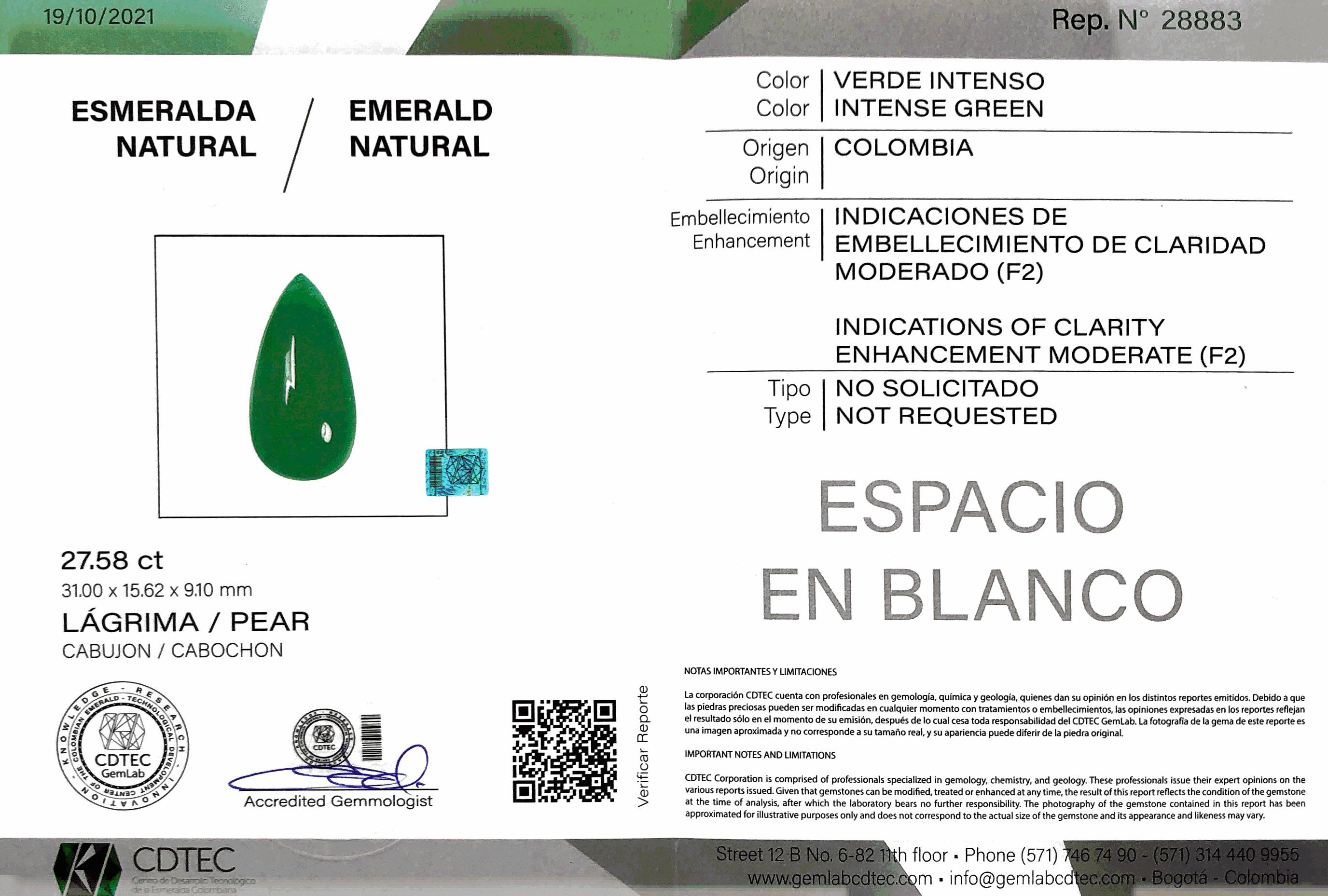 Emeralds Maravellous 56.27CT Certified Colombian Emerald Diamond Earrings 18K For Sale 5