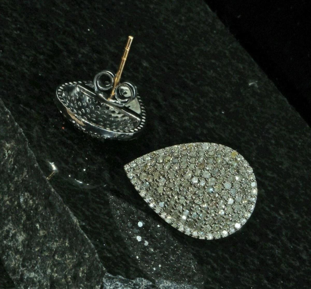 Boucle d'oreille en forme de poire en diamant 925 Silver Women Diamond Jewelry Earring Gift. Pour femmes en vente