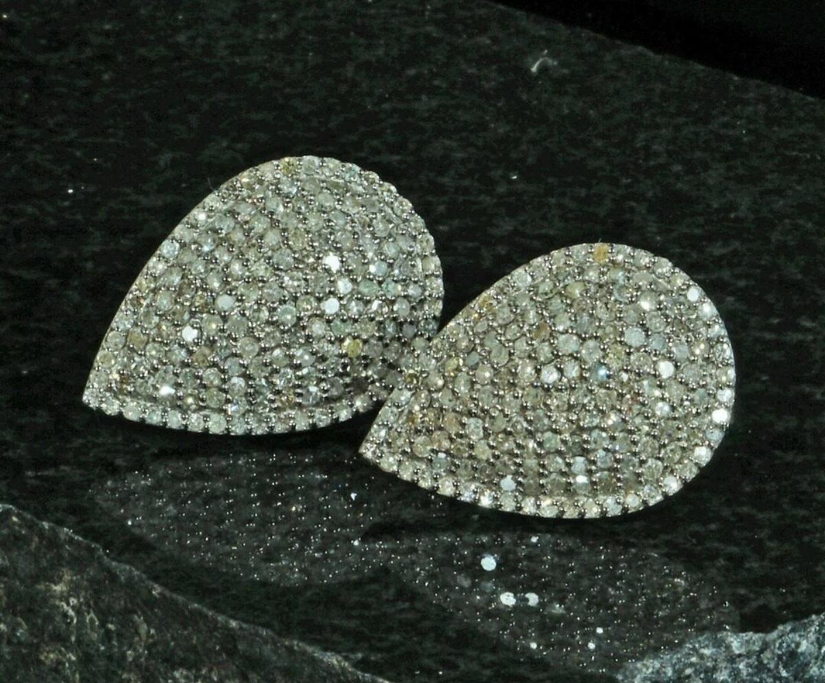 Boucle d'oreille en forme de poire en diamant 925 Silver Women Diamond Jewelry Earring Gift. en vente 1