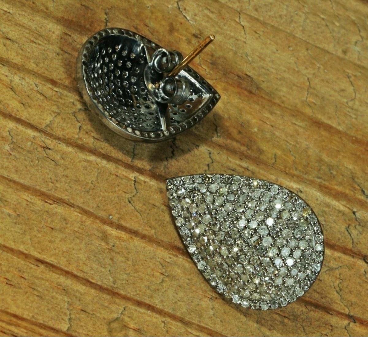 Boucle d'oreille en forme de poire en diamant 925 Silver Women Diamond Jewelry Earring Gift. en vente 3