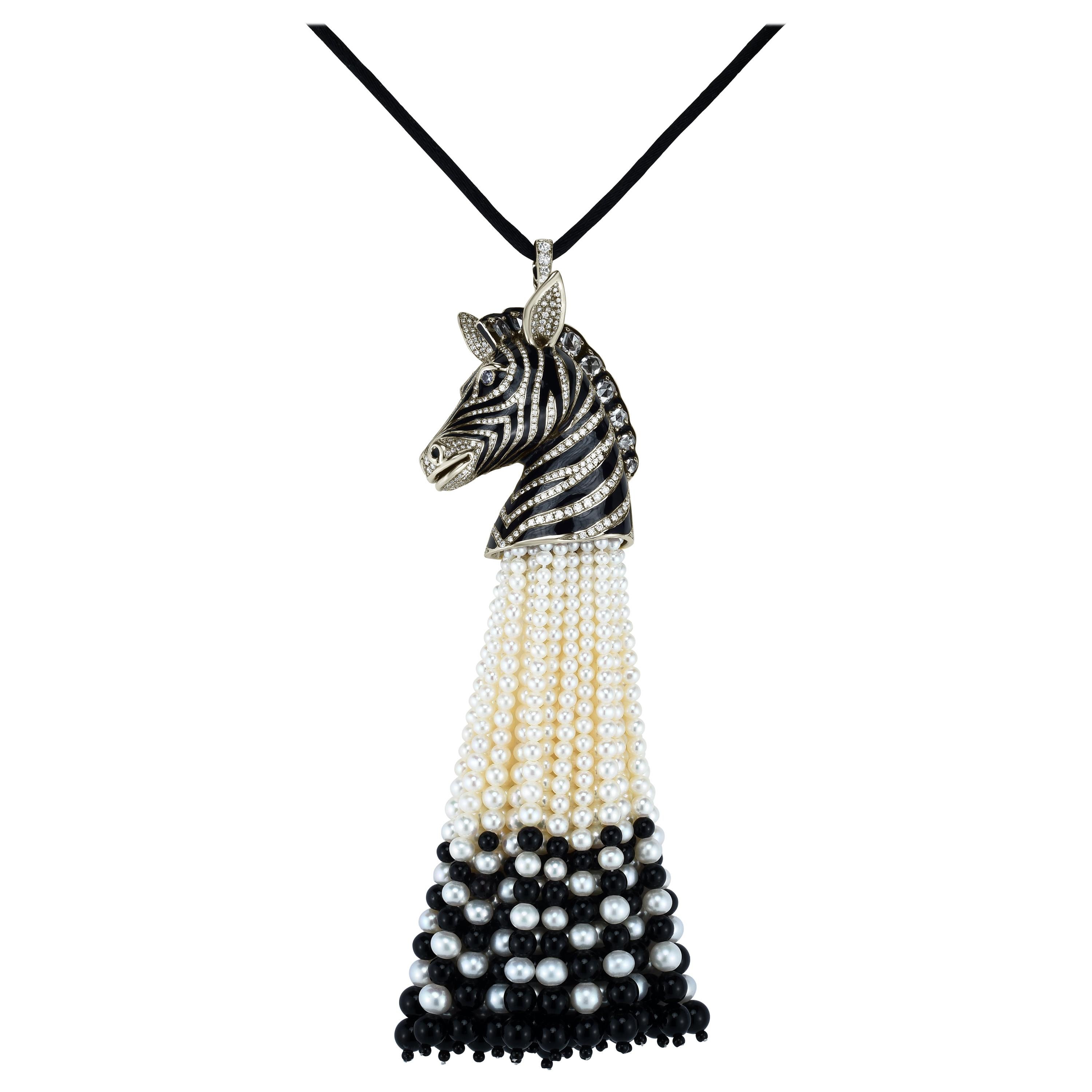 zebra necklace