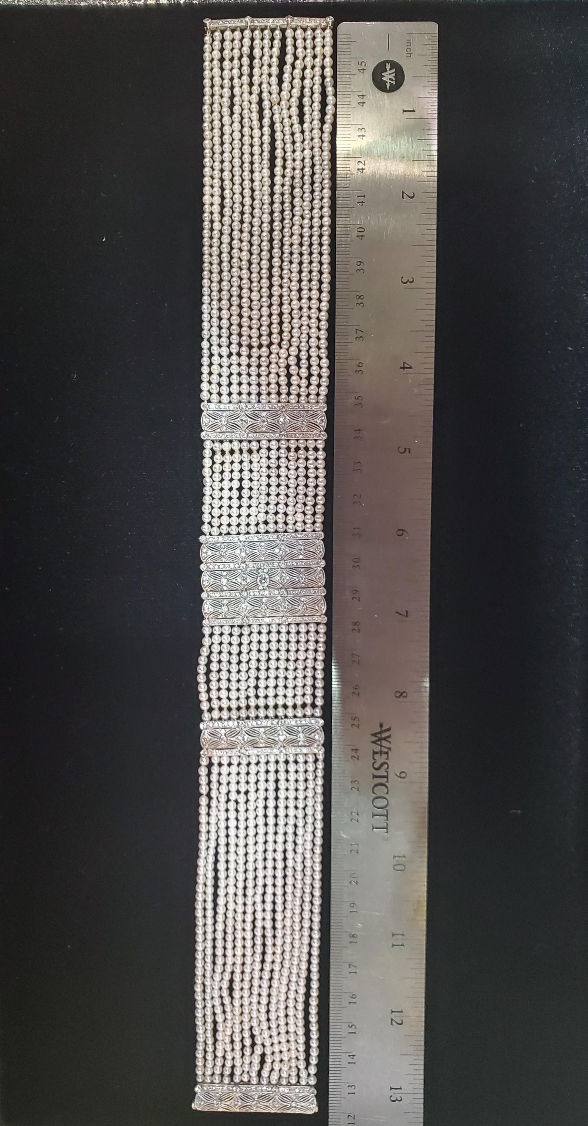 Diamant- und Perlen-Choker 2