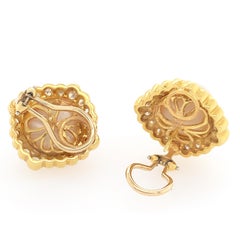 Diamond Pearl Clustered Earrings