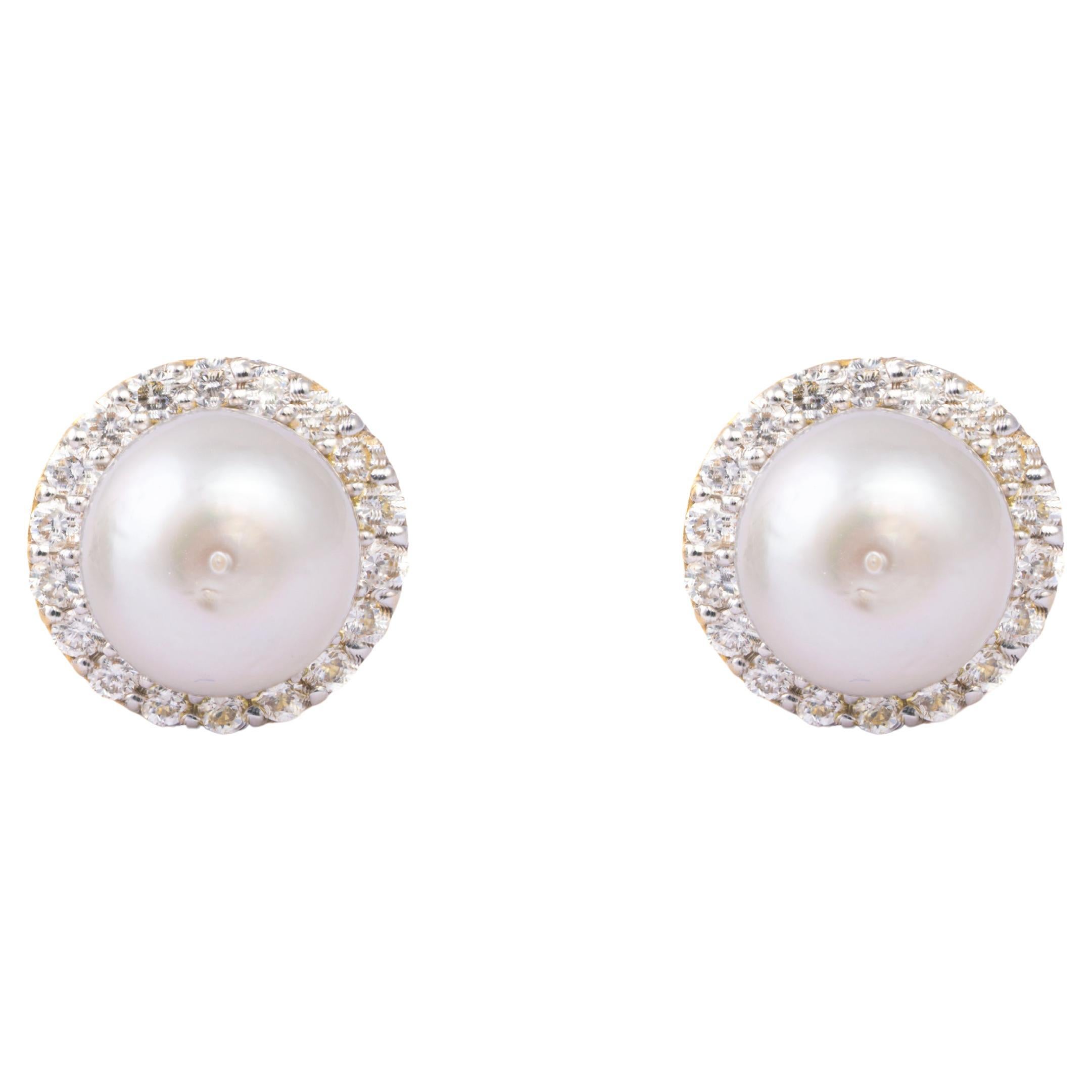 Edwardian Finesse Diamond Demantoid Pearl Earrings For Sale at 1stDibs