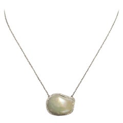 Diamond Pearl Necklace 18 Karat Gold S1754180