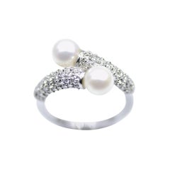 Diamond Pearl Unity Ring