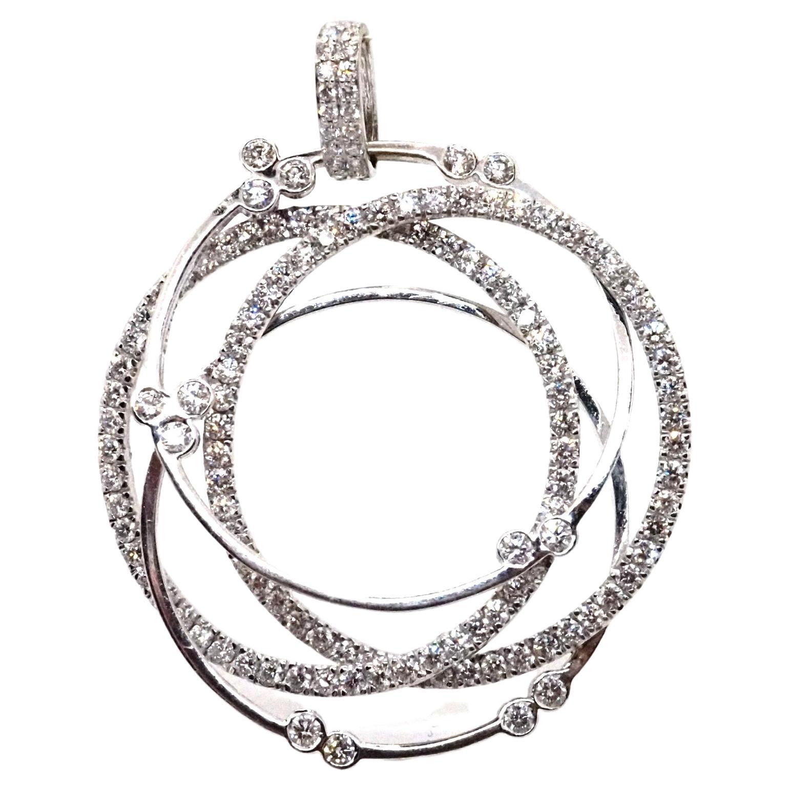 Pendentif en or blanc 18 carats et diamants 