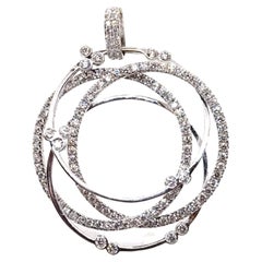 Diamond Pendant 18 Karat White Gold 