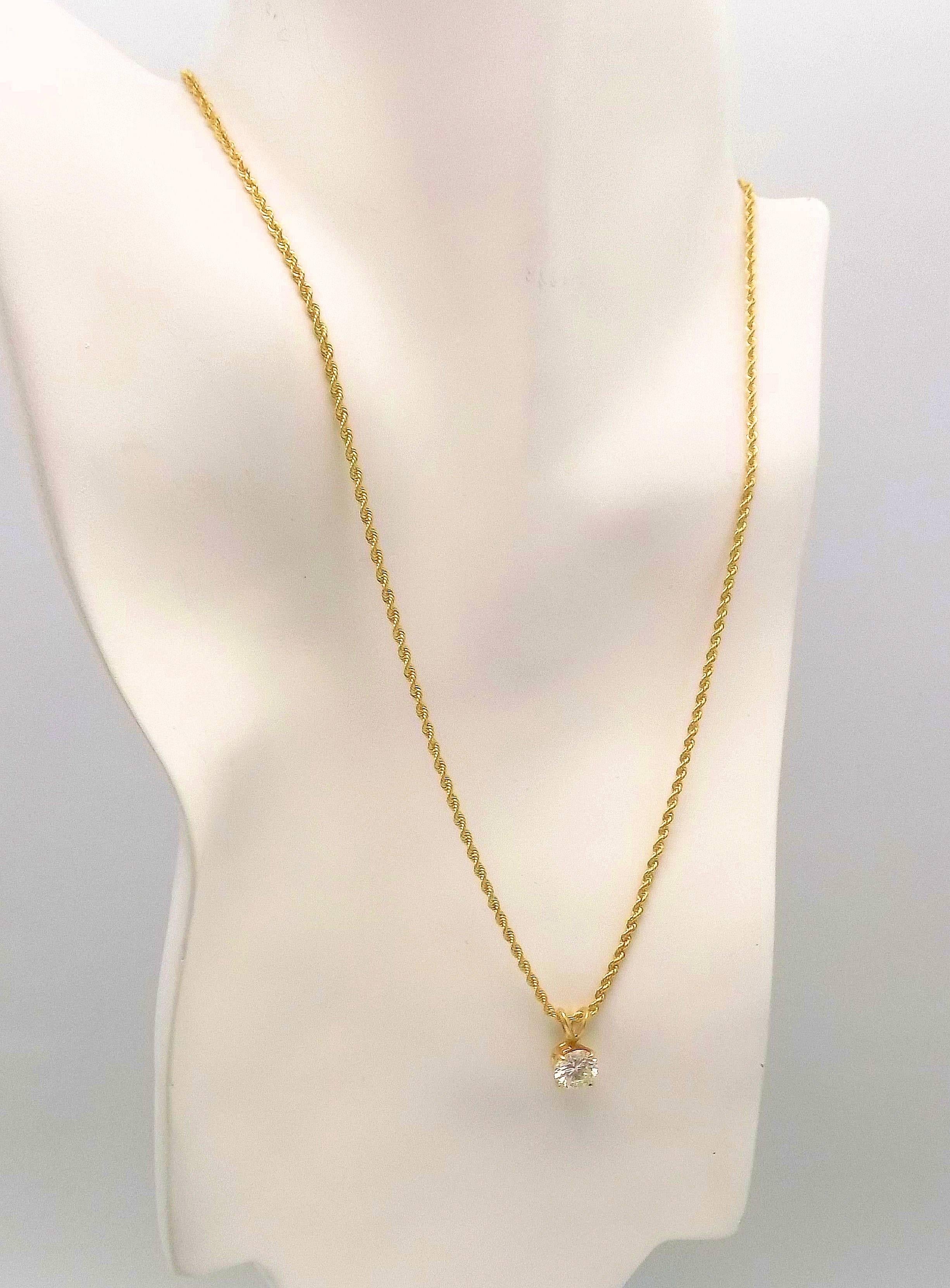 14 karat gold rope chain