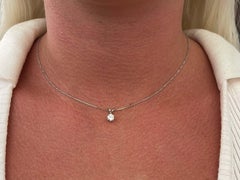 Diamant-Anhänger und Kette aus 14 Karat Weißgold