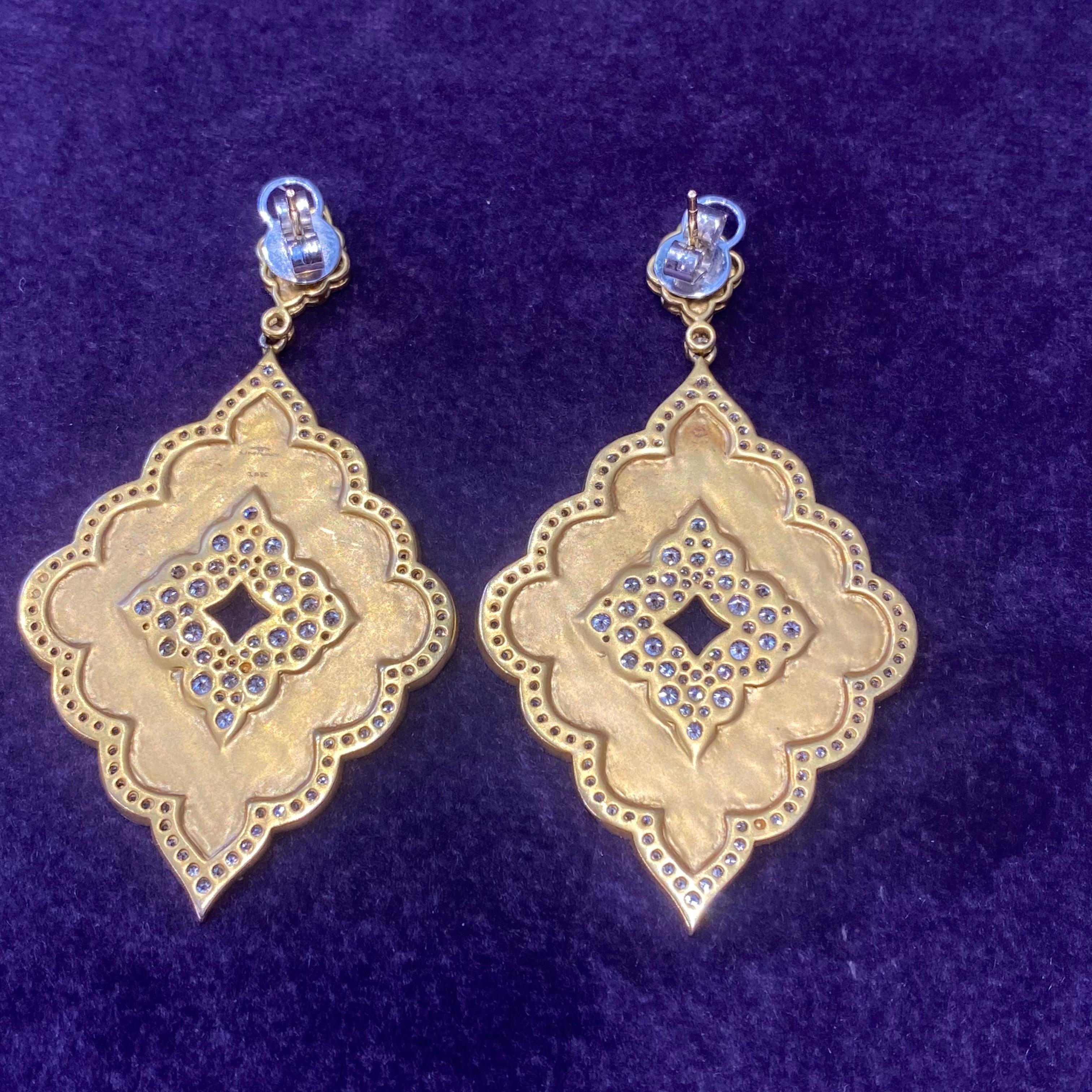 Diamond Pendant Earrings For Sale 2